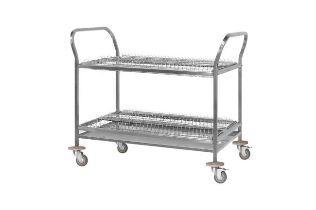Тележка для сушки посуды ТДПп - 900*600*860 "Profi Inox", 3 уровня - стаканы/тарелки/тарелки